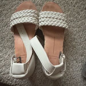 Women's White Braided Sandals
